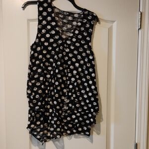 Black and White Polka Dot Women's Blouse